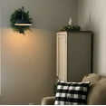 thumbnail image 6 of FSLiving 1-Lamp Battery Wall Lamp 55 Lumens Dimmable LED Remote Control No Wire Black Metal Wall Light Fixture Industrial Retro Goose Neck Design for Corner Loft Bedroom -Easy to Install, 6 of 6