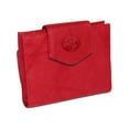 thumbnail image 2 of Womens Leather Attache Clutch Cardex Wallet and Coin Purse, Red, 2 of 4