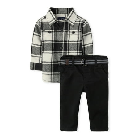 

The Children s Place Baby Boy 2 PC Plaid Outfit Set Sizes Newborn-18 Months