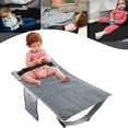 thumbnail image 2 of Cama de avión para niños pequeños, extensor de asiento de avión para niños, cama portátil para niños con tapete suave extraíble y artículos esenciales de viaje para bebés (gris), 2 of 5