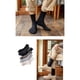 thumbnail image 5 of Minnieouse 1 par de calcetines de invierno para hombre, calcetines antideslizantes de tubo medio de algodón, calcetería portátil, calzado informal Medias Negro Minnieouse AP013317-01, 5 of 6