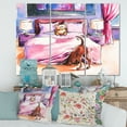 thumbnail image 2 of Designart ' Brown Dog Looking Under the Bed and Teddy Bear ' Farmhouse Canvas Wall Art Print, 2 of 3