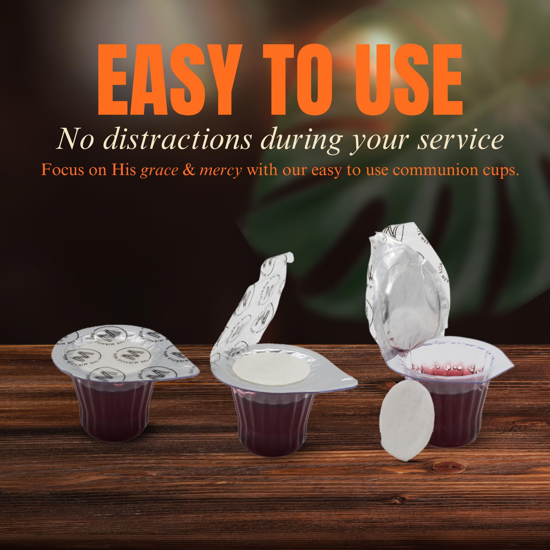 Discovery Products USA Pre Packaged Traditional Communion Cups | Box of 500 with Juice and Wafer