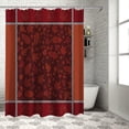 thumbnail image 4 of Fall Shower Curtain Maple Leaf Black Check Plaid Shower Curtains for Bathroom Leaves Retro Red Bath Curtains Sets for Autumn Thanksgiving Seasonal Bathroom Decor Polyester Fabric Waterproof 36 x 72 in, 4 of 6