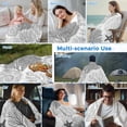 thumbnail image 5 of Grey Coastal Cooling Blanket, Lightweight Breathable Summer Throw Blanket with Double Sided Cold Effect,Ocean Coral Starfish Shell Modern Sea Picnic Beach Blankets Bed Sheet for Hot Sleepers 50"x60", 5 of 8