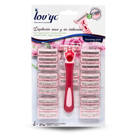 Lovyc Razor with 20 Replacement Shaving Blades – Precision Grooming Kit Women