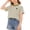 Green, variant on BOVXNPU Girls Short Sleeve T-Shirts Striped Embroidered Short Sleeve T Shirt Girls Breathable Summer Tops