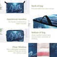thumbnail image 3 of Foldable Clothes Storage Bags Clothes Organizer Bin with Clear Windows for Clothes Bedding Three Blue Wolves, 3 of 6