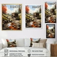 thumbnail image 4 of Designart "Rustic Red Carriage Cart In The United States" Old American Cart Wall Decor, 4 of 7