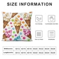 thumbnail image 6 of Nawypu Throw Pillow Covers Decor Pillow Case,Fashionable Decorative Square Pillowcases Covers for Couch Sofa Bed,Living Room Sofa,Farmhouse,Colorful Ice Cream,2 Pcs White, 6 of 6