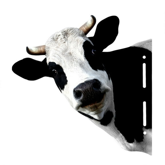 Cow Head Home : Metal Wall Sculpture for Indoor/Outdoor Garden Display