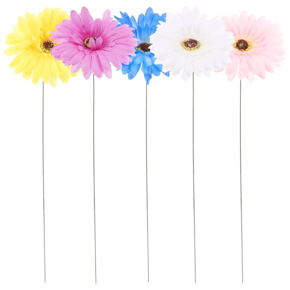 OULII 5Set Yard Decoration Stakes Metal Crafts Garden Stakes 13.8x4.3in