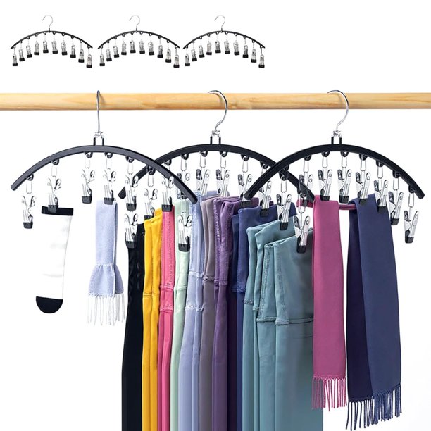 Perchas de Metal para Pantalones con Clips para Leggings, Sombreros, Ganchos para Colgar en el clóset Organizador