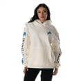 thumbnail image 3 of Unisex The Wild Collective  Cream Detroit Lions Stacked Graphic Sleeve Fleece Hoodie, 3 of 7