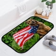 thumbnail image 4 of GZHJMY Bathroom Rugs Mats Non-Slip, Soft Microfiber Absorbent Bath Mats for Shower Bathtubs, Shepherd Dog American Flag Indoor Entrance Door Mats Bedroom Laundry 31”x20” Carpet Runner, 4 of 7