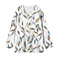 thumbnail image 5 of Womens V Neck Long Sleeve Tops Plus Size Printed Casual Blouses Soft Comfortable Shirts Summer Fall Tops Loose Fit Pullover Tops Daily Wear Outfits Tops, 5 of 6