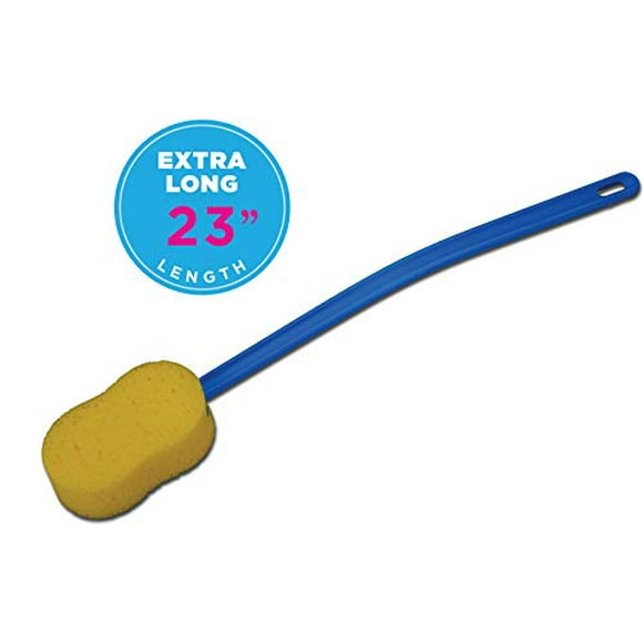 NOVA Extra Long 23” Bath and Back Sponge with Contoured and Flexible Handle