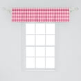 thumbnail image 2 of Ambesonne Geometric Rhombus Window Valance, Feminine Argyle, 54" X 12", Pink and Blush, 2 of 3
