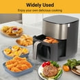 thumbnail image 5 of ZIVACATE Air Fryer Liners Inserts 3 Pack Silicone Air Fryer Basket Foldable Square 8 Inch Reusable Food Grade Air Fryer Pots Oven Liner Baking Tray Air Fryer Accessories, Grey, 5 of 8