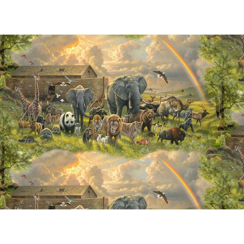 Noah's Ark Panel 23" x 44" Digital Cotton Fabric by ...