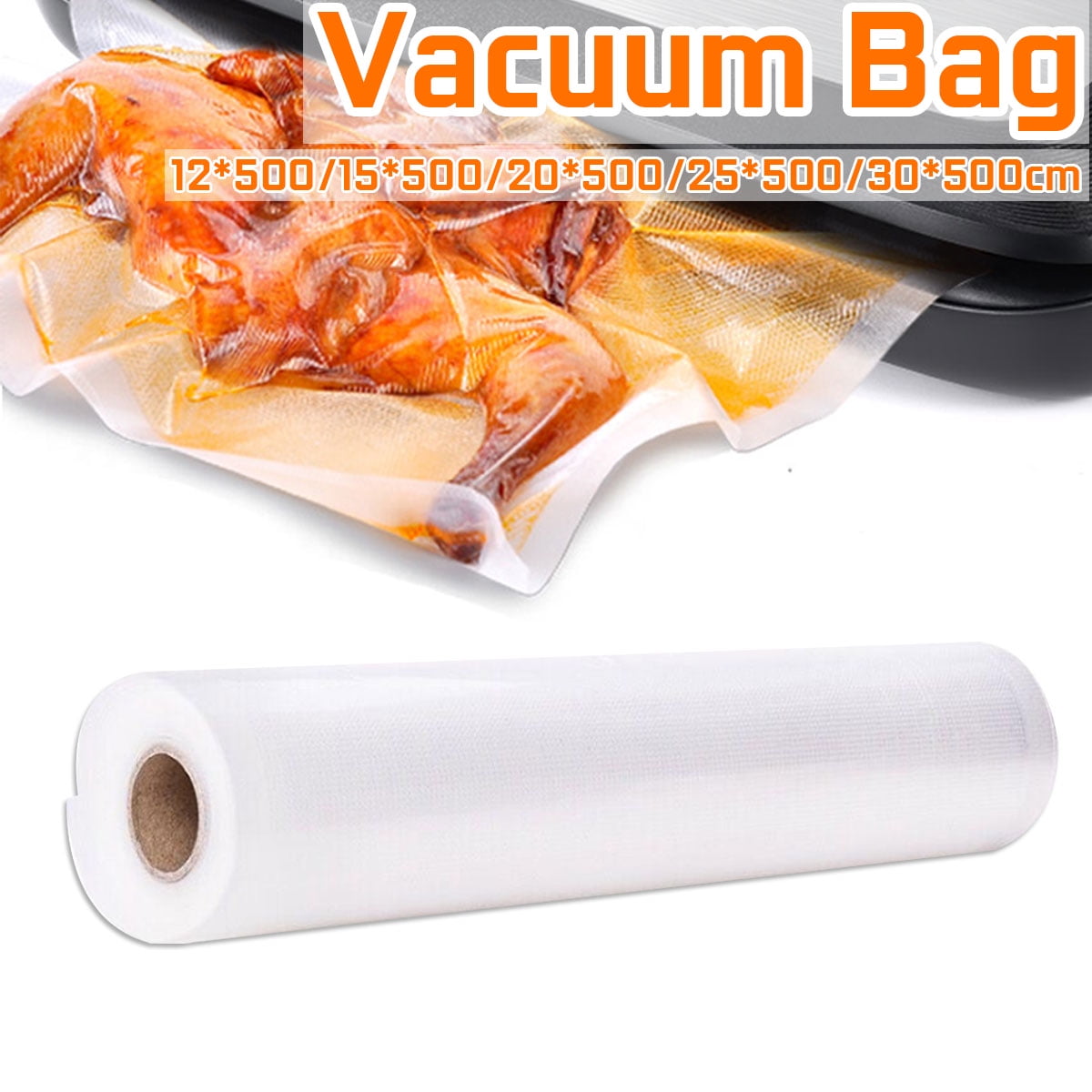 Transparent Vacuum Sealer Bags Roll Foods Saver Seal Storage Fresh