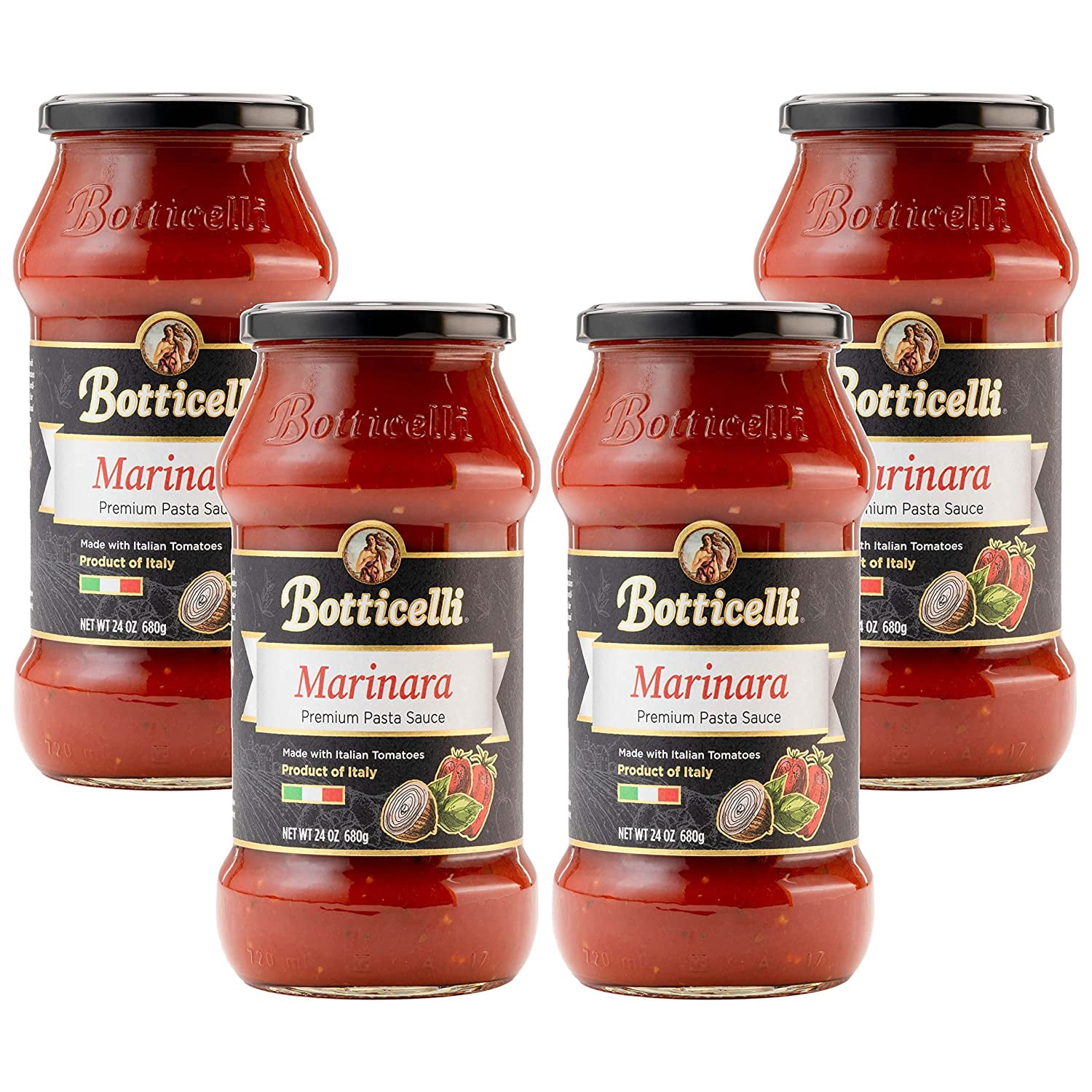 Marinara Premium Italian Pasta Sauce by Botticelli, 24oz Jars (Pack of ...