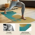 thumbnail image 4 of Teal and Gold Marble Wavy Lines Pattern Hot Yoga Mat Towel Non Slip for Hot Yoga - Quick-Drying Yoga Mat Cover with 4 Corner Pockets with Travel Bag - Hot Yoga Towel Non Slip 70"x26", 4 of 6