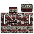 thumbnail image 3 of SEANATIVE Golf Cart Seat Covers with Pockets, Non Slip Golf Cart Seat Cushion Covers Suitable for Summer Winter All-Season, Easy to Install and Clean, Aztec Cow Print Red, 3 of 7