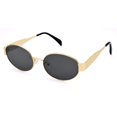 thumbnail image 1 of Anteojos de Sol Retro Ovalados DIMENSIP Dorados de Metal de Moda Unisex, 1 of 5