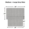thumbnail image 7 of Diatomite Stone Quick-Dry Water Absorbing Bath Mat Sets-Large + Medium Gray Mats, 7 of 7