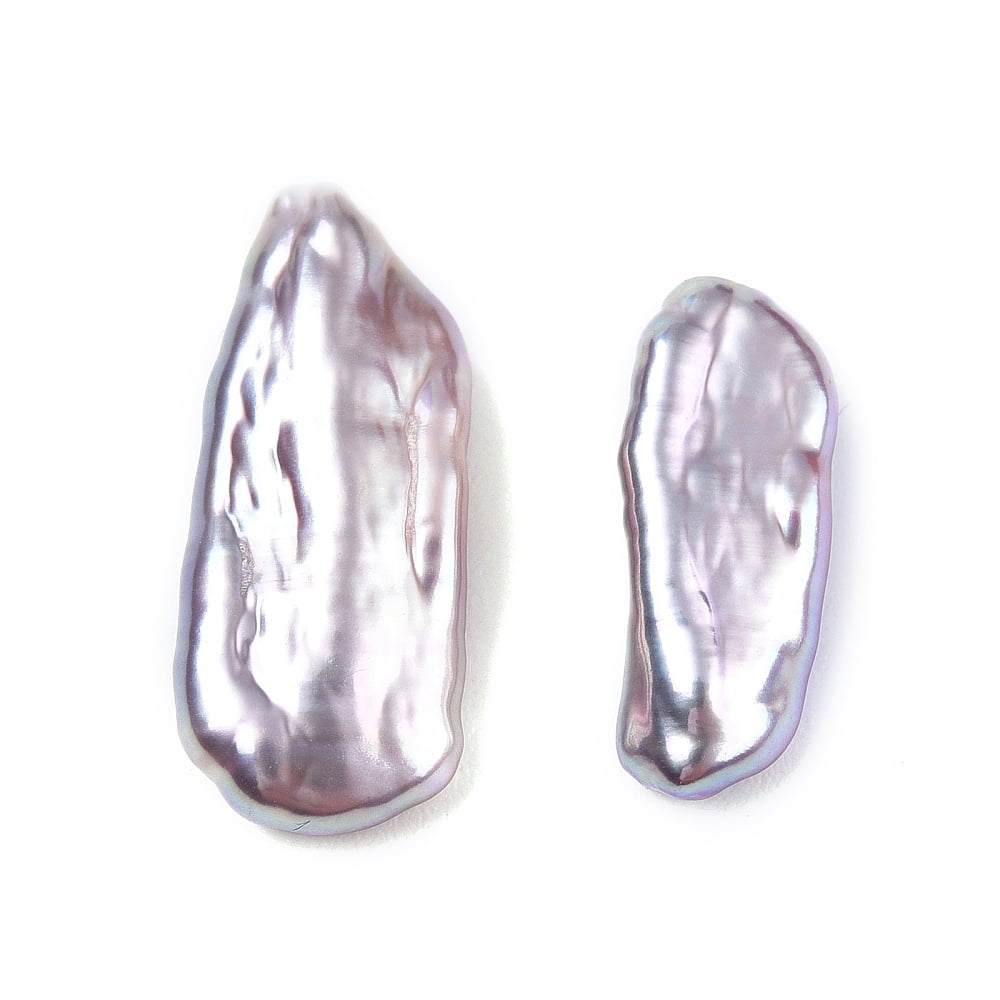 Baroque Natural Keshi Pearl Beads Freshwater Pearl No Hole/Undrilled Lilac 16~20x6~8.5x3~4mm