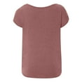 thumbnail image 5 of QUINDOS Pink Women Tshirt Short Sleeve Summer Womens Tops V-neck Solid Vacation Tops, 5 of 5