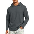 thumbnail image 2 of Leidass Mens Athletic Hoodies for Men Hooded Sweatshirts Dry Fit Lightweight Casual Pullover Hoodies Gray XL, 2 of 5