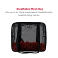 thumbnail image 2 of yeacher PVC Mesh & Oxford Bait Drying Net Bag with Inner Mesh and Outer Oxford Compartments, 35x16x30cm Inner, 37x18x32cm Outer, Lightweight 0.53kg Design, 2 of 6