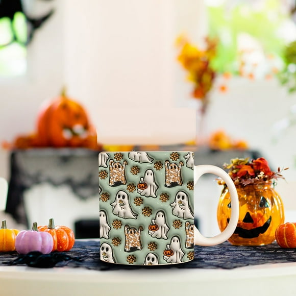 Amzcrzy Kitchen Supplies, Cups, Kitchen Gadgets, Kitchen Utensils Set, Spooky Halloween Coffee Mug Water Mug Halloween Pumpkin A Mug