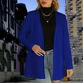 thumbnail image 2 of Fjofpr Holiday Savings! Blazer Jackets for Women Women'S Solid Color Recreational Long Sleeve Suit Coat Tops Fashion Women Solid Ladies Suit Turn-down Collar Cardigan Casual Coat, 2 of 5