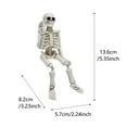 thumbnail image 5 of Pebbuoy Swing Leg Skeleton Figurine Sitting Skull Resin Statue Sculpture Home Office Desktop Garden Decoration Ornament Halloween Birthday Gift, 5 of 6