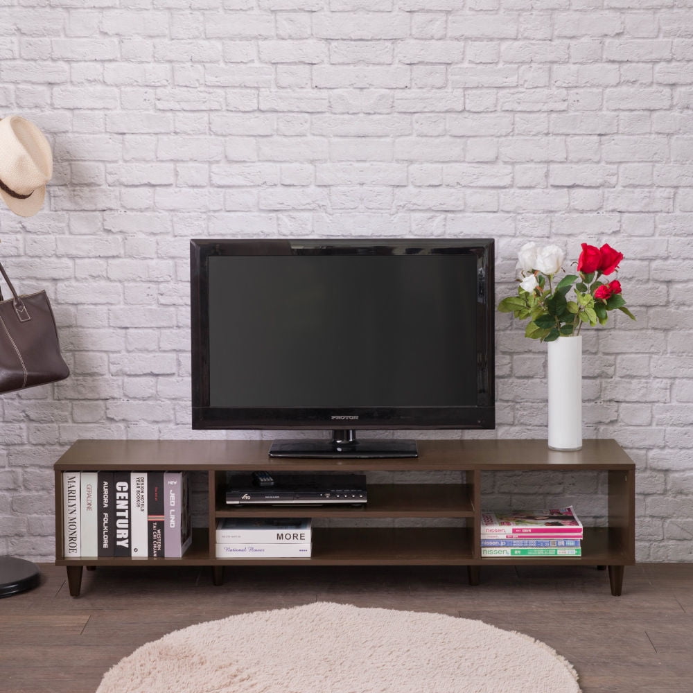 Kepooman Home Console Storage Table with Open Shelf for Living Room, Brown Kepooman Home Console Storage Table with Open Shelf for Living Room, Brown