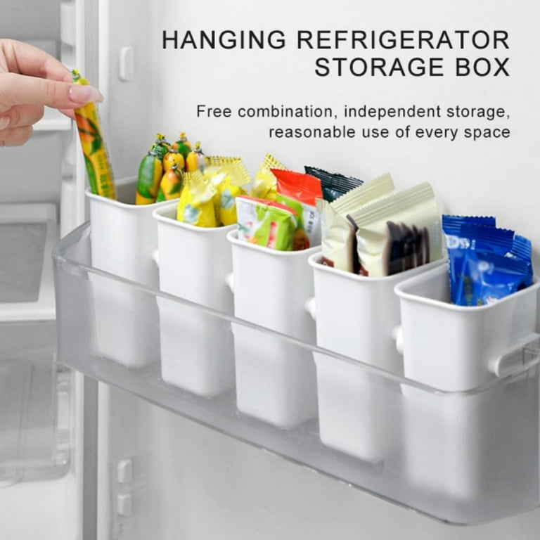 2pcs Refrigerator Side Door Snap-in Storage Box