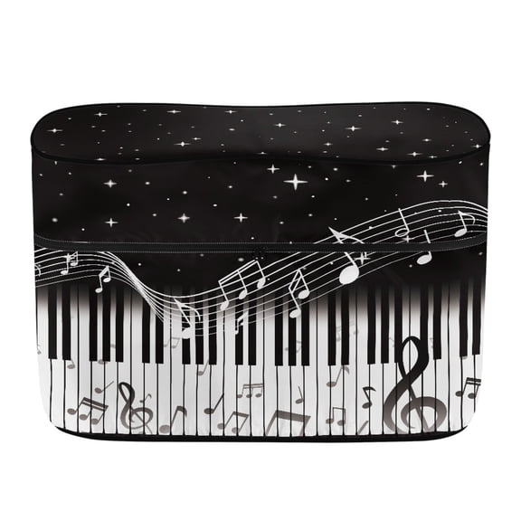 FUIALDOLG Piano Keys Music Notes RV Propane Tank Cover with Durable Waterproof Polyester Canvas, RV Dual Tank Cover for Outdoor Camping and Travel