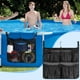 thumbnail image 4 of Bolsa colgante de malla de almacenamiento para piscina al aire libre | Organizador multifuncional para pelotas, juguetes, accesorios | Diseño plegable | Correas y ganchos ajustables | Secado rápido, 4 of 7
