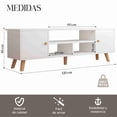 thumbnail image 3 of Mueble Con Repisa Para Tv Centro De Entretenimiento Vintage Color Blanco, 3 of 7