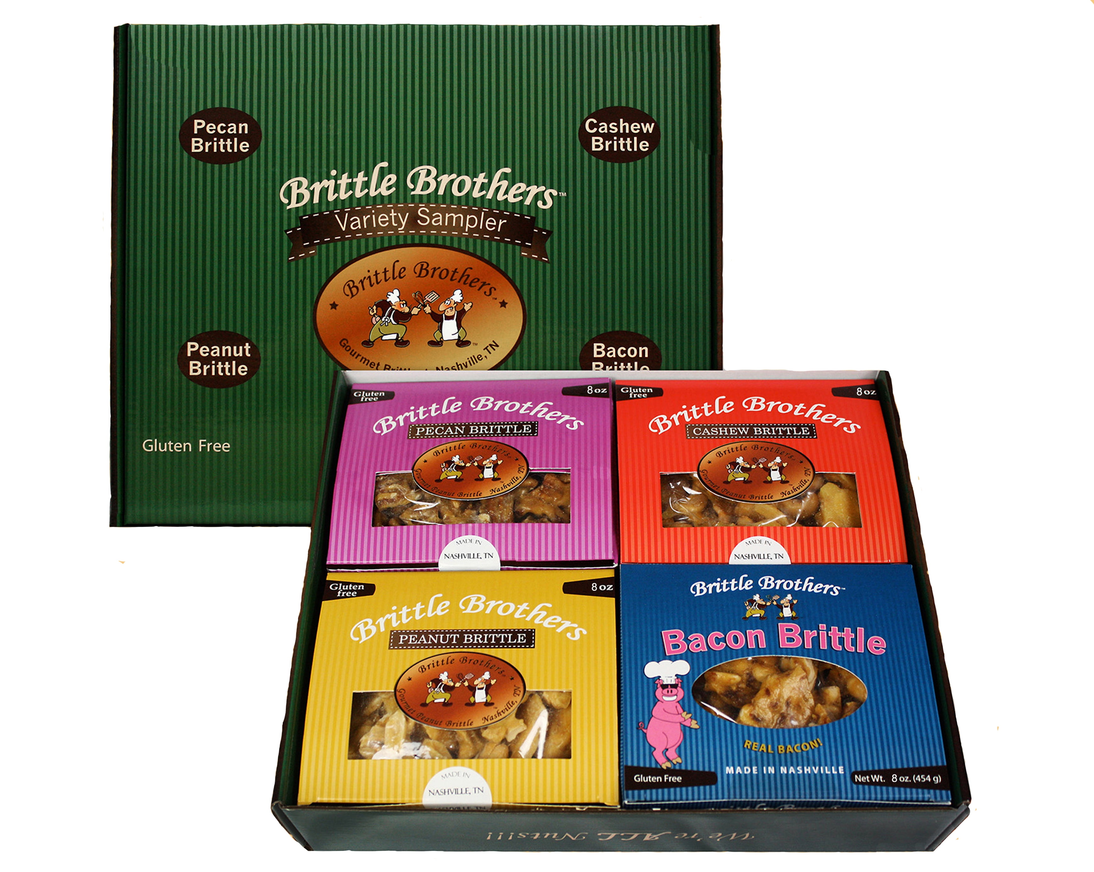 Brittle Brothers Variety Gift Set 48 oz. Box Pack Voted 1 Peanut