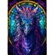 thumbnail image 3 of Pintura en lienzo de vidrieras de dragones de anime, carteles e impresiones de arte pop de dragones coloridos abstractos, arte de pared, decoración del hogar, cuadros, 3 of 5