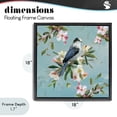 thumbnail image 4 of Stupell Industries French Country Pastel Songbird Among Blossoms Black Floating Frame Canvas Art, 18 x 18, by Sally Swatland, 4 of 8