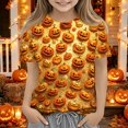 thumbnail image 5 of HAJWOH Halloween Shirts for Toddler Kids Girls 3/4 Sleeve Funny Graphic T-Shirt Casual Crewneck Tunic Tops Halloween Clothing, 5 of 7
