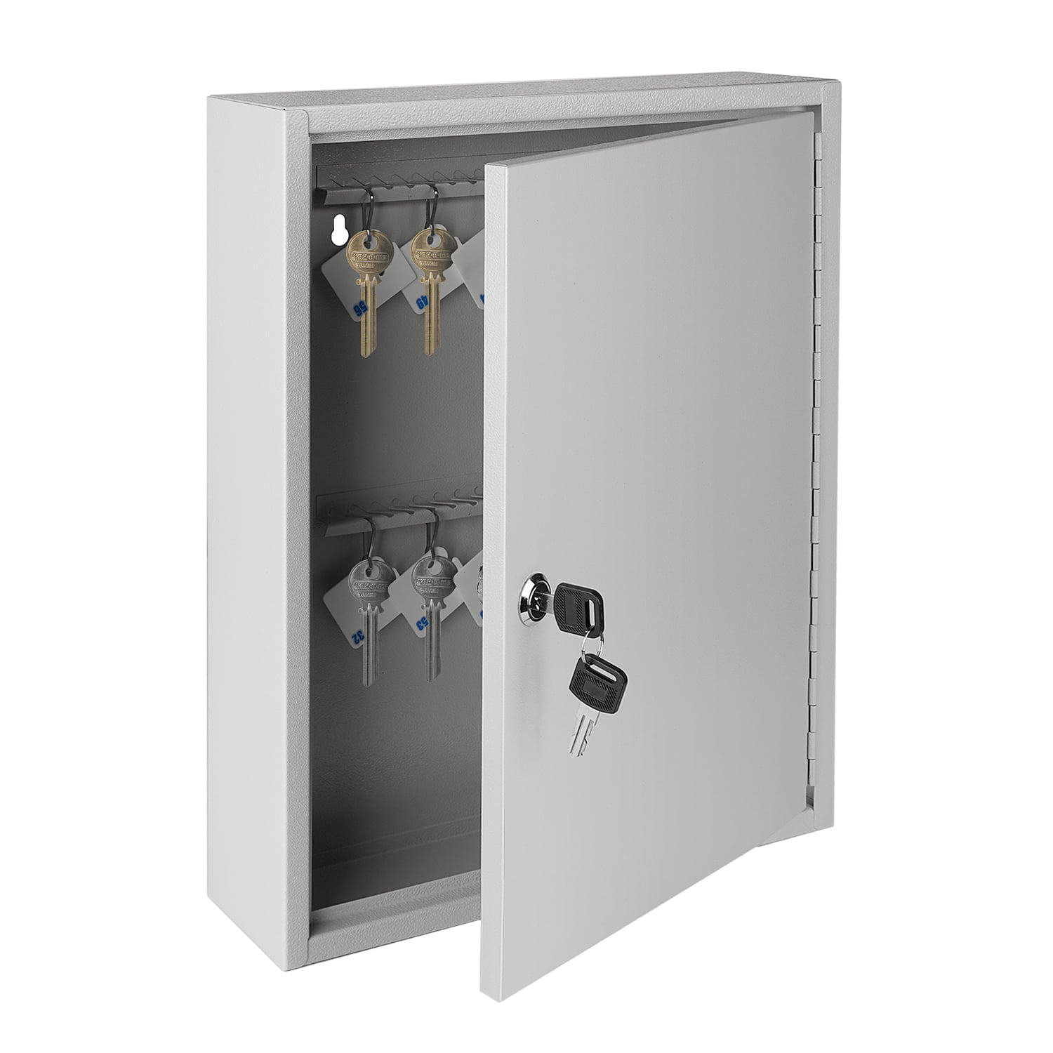 60 Key Storage Safe Cabinet Lock Steel Box Wall Mount Organizer Rack Security 