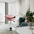 thumbnail image 4 of Vanity Stool, Vanity Chair for Makeup Room 360° Swivel Adjustable Stool, Round Ottoman Velvet Storage Makeup Chair with Removeable Tray for Living Room Bedroom (Pink), 4 of 7