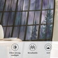 thumbnail image 5 of Forest Misty Purple Sheer Curtains 108 Inches Extra Long, Vintage Window Plaid Light Filering Curtains, Privacy Drapes Simi Floor to Veiling Curtain for Living Room Bedroom Large Window Treatment, 5 of 6