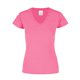 thumbnail image 1 of Playera Cuello V, para Dama, Color Rosa Neón, 50% Algodón-50% Poliéster,, 1 of 3